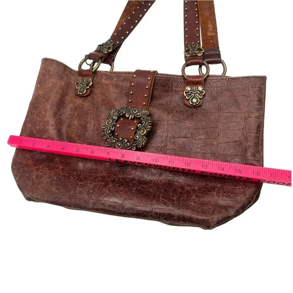 Leatherock USA Genuine Leather Shoulder Bag Chocolate Brown Made in USA